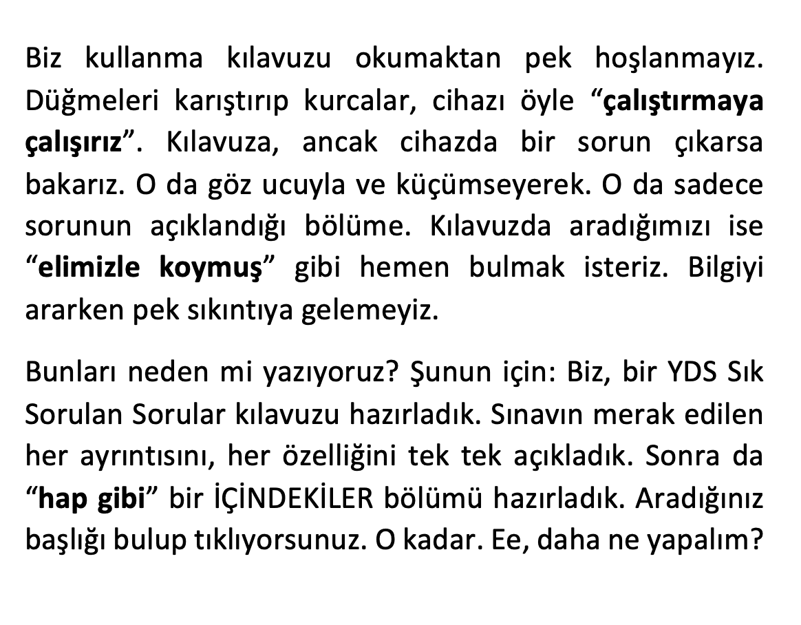YDS / E-YDS / YÖKDİL Zamanlar
